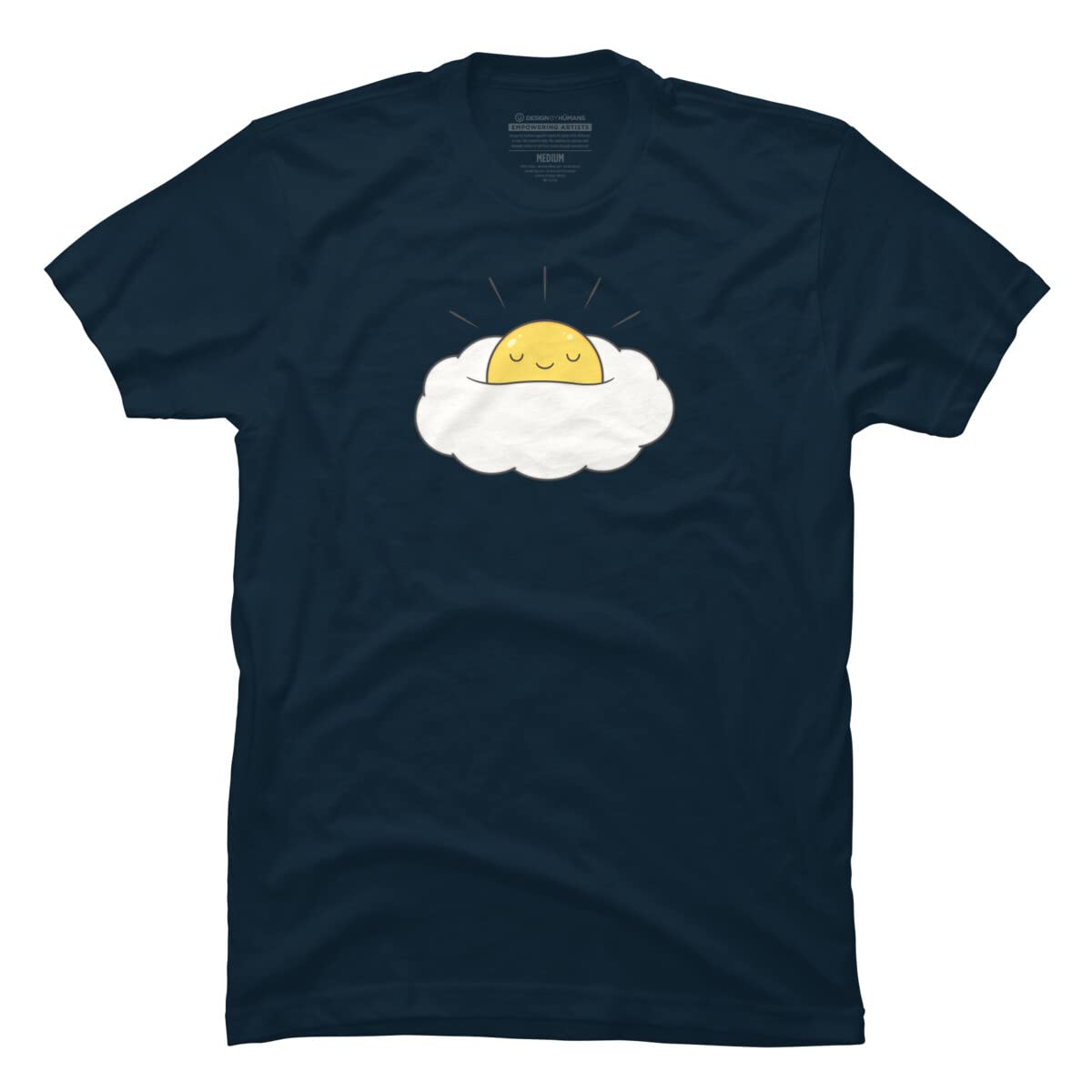 Design By Humans Men's Egg Cloud Graphic T-Shirt by Kimvervuurt - Soft Cotton Tee for Casual Wear & Street Style Outfits