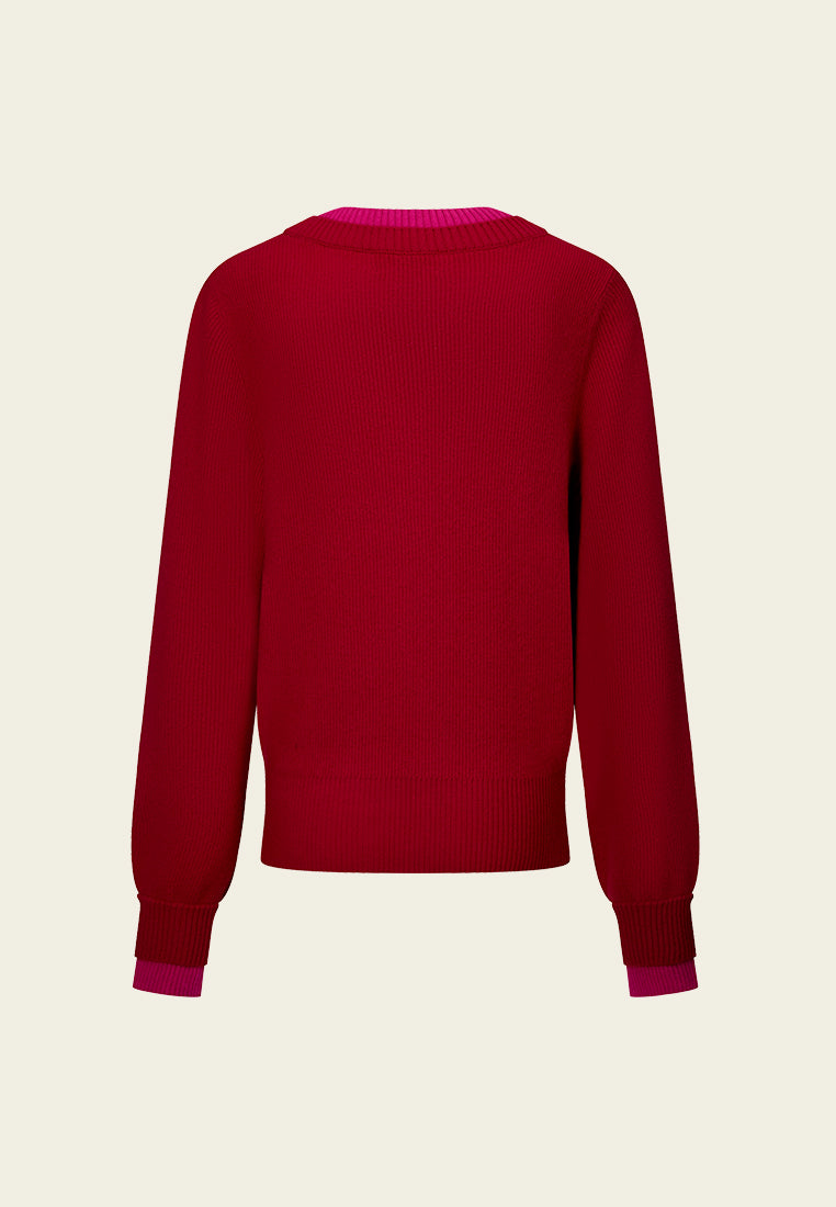 Stylish Ribbed Layered Trim V-Neck Cardigan for Women - Perfect for Office Wear, Casual Outfits & Fall Layering