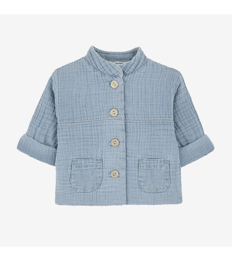 1+ in the Family Chambray Padded Adriano Jacket - Stylish Quilted Denim Coat for Women | Perfect for Fall Layering & Casual Outings