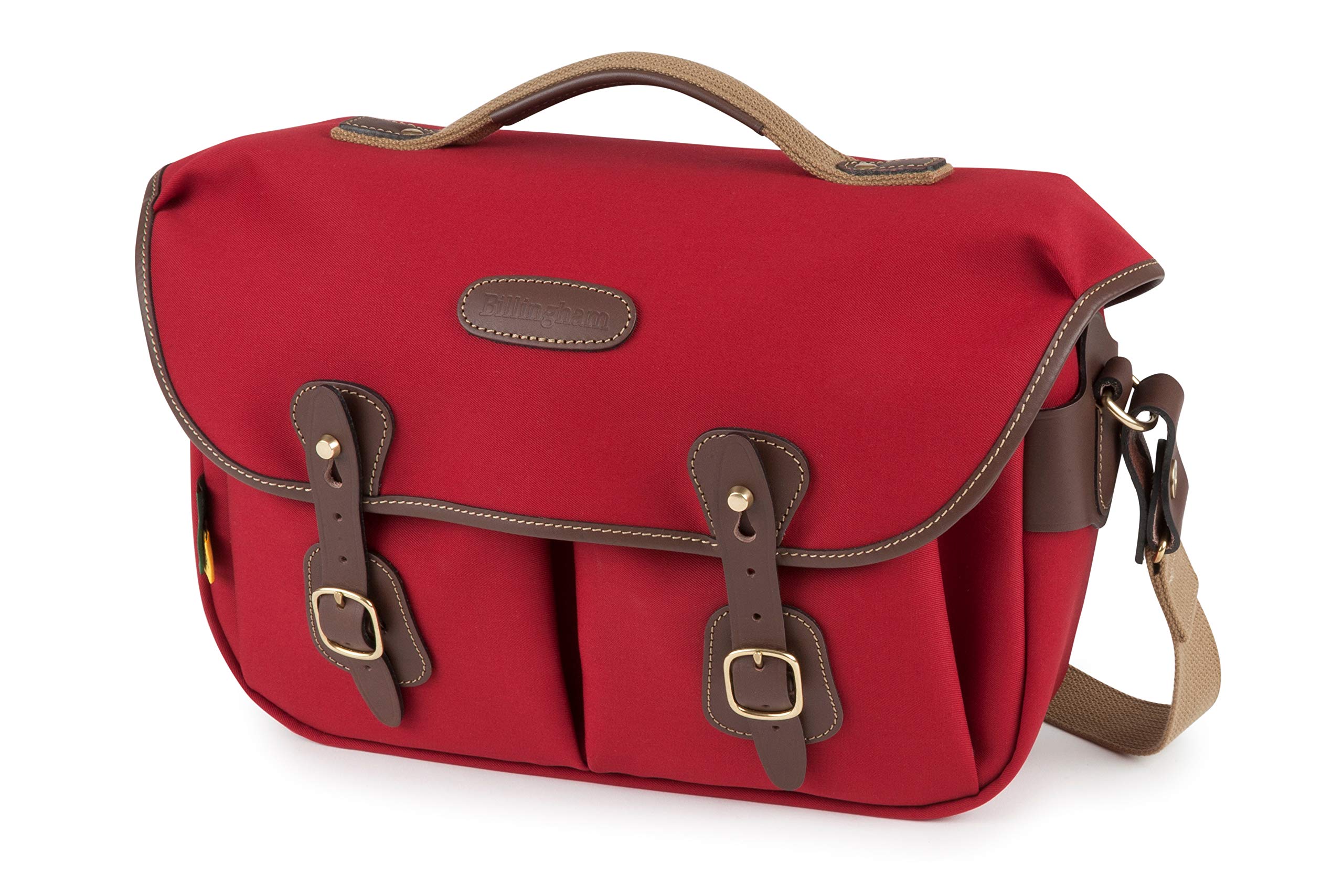 Billingham Hadley Pro 2020 Premium Camera Bag - Burgundy Canvas & Chocolate Leather - Waterproof DSLR/SLR/Mirrorless Camera Case for Photographers, Travel & Outdoor Shooting