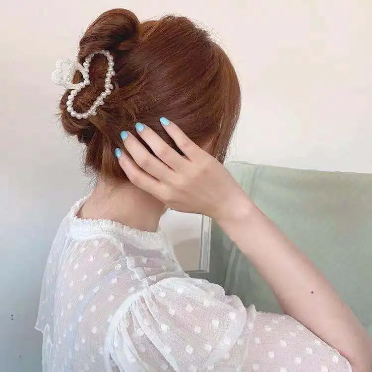 4/5/6PCS Elegant Pearl Hair Claws for Women - Fashion Geometric Hairpins, Barrettes Headwear, Ponytail Hair Clips - Perfect for Weddings, Parties & Everyday Styling