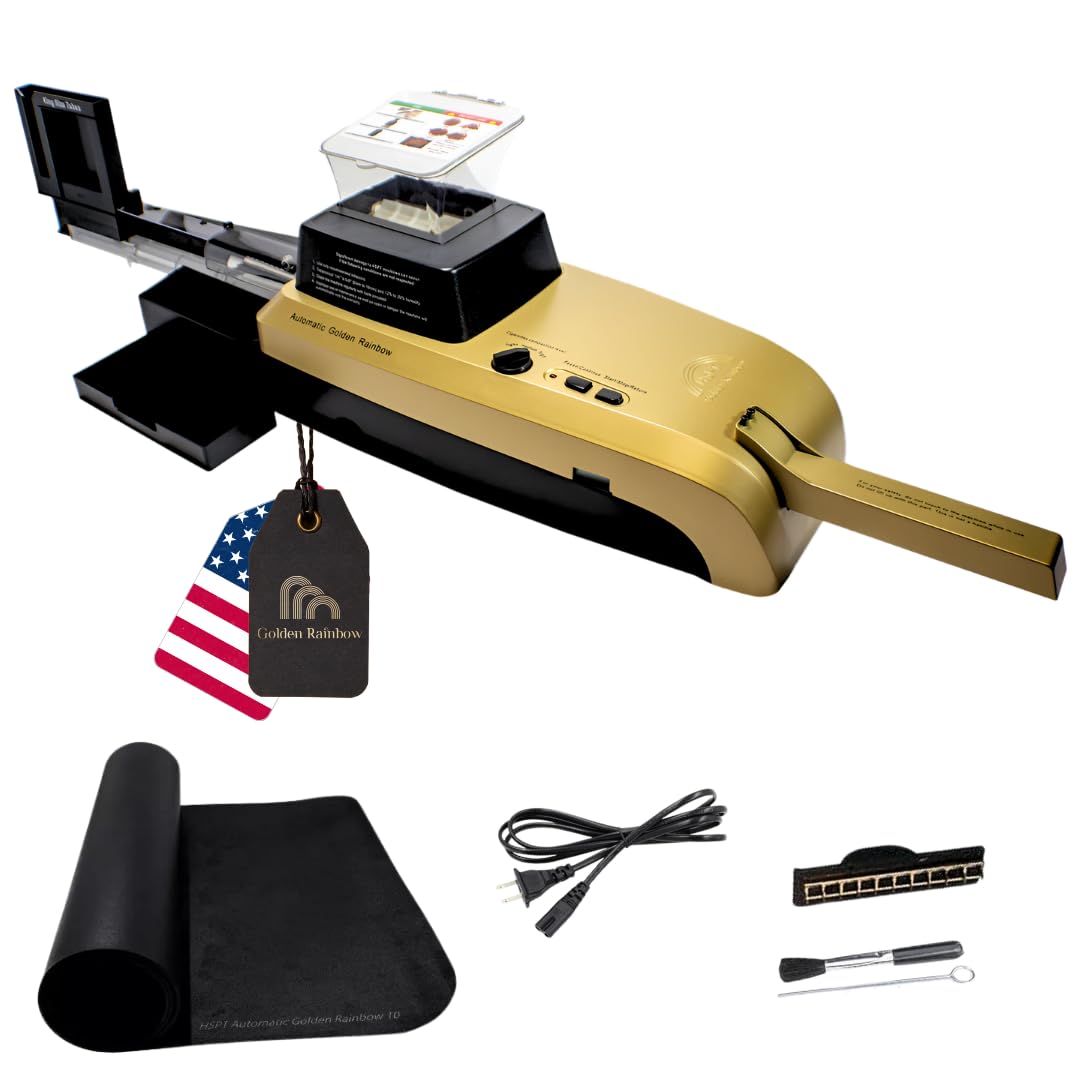 Fully Automatic Electric Cigarette Rolling Machine - Adjustable Density King Size Tobacco Injector with Counter & Jam Protection (Loads 10 Tubes) | Perfect for DIY Cigarettes, Home Use & Tobacco Enthusiasts