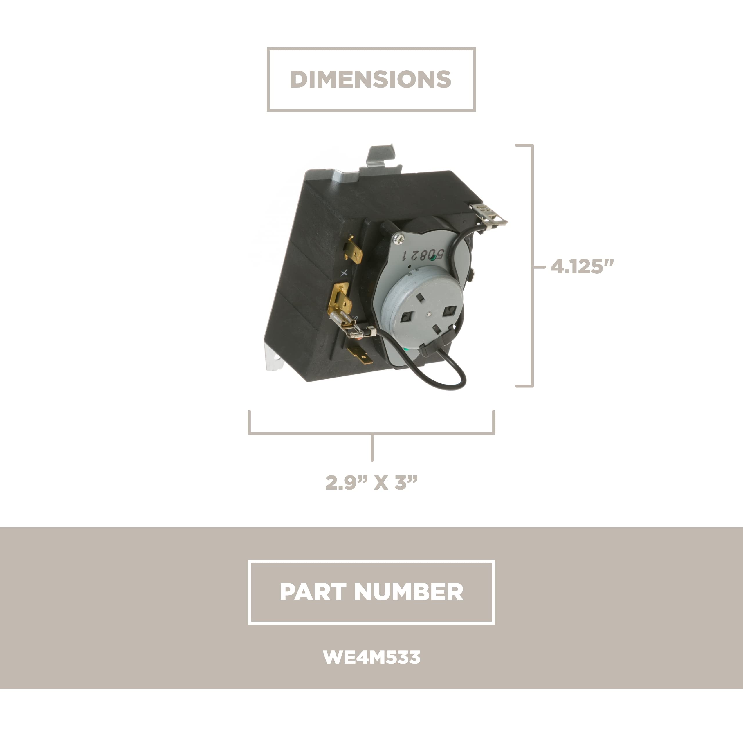 GE WE4M533 Dryer Timer Replacement - Compatible with GE, Hotpoint & More - Easy Installation for Efficient Laundry Days