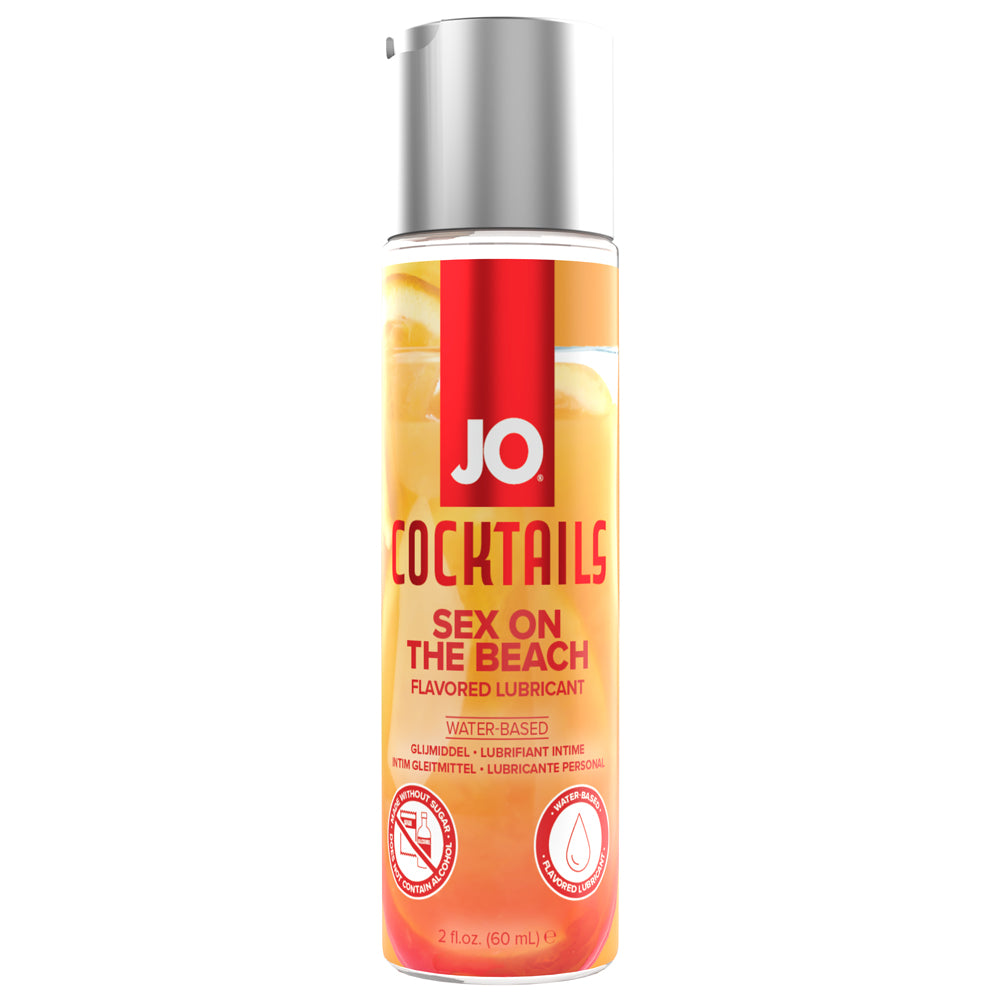 JO Cocktails Flavored Lubricant - Sex On The Beach Flavor - Water-Based Personal Lubricant for Couples - Sensual Massage & Intimate Moments