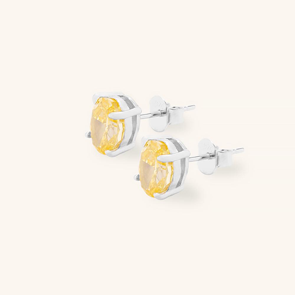 Harmony Oval Stud Earrings for Women - 14K Gold Plated Minimalist Dainty Jewelry - Perfect for Everyday Wear, Office & Date Night