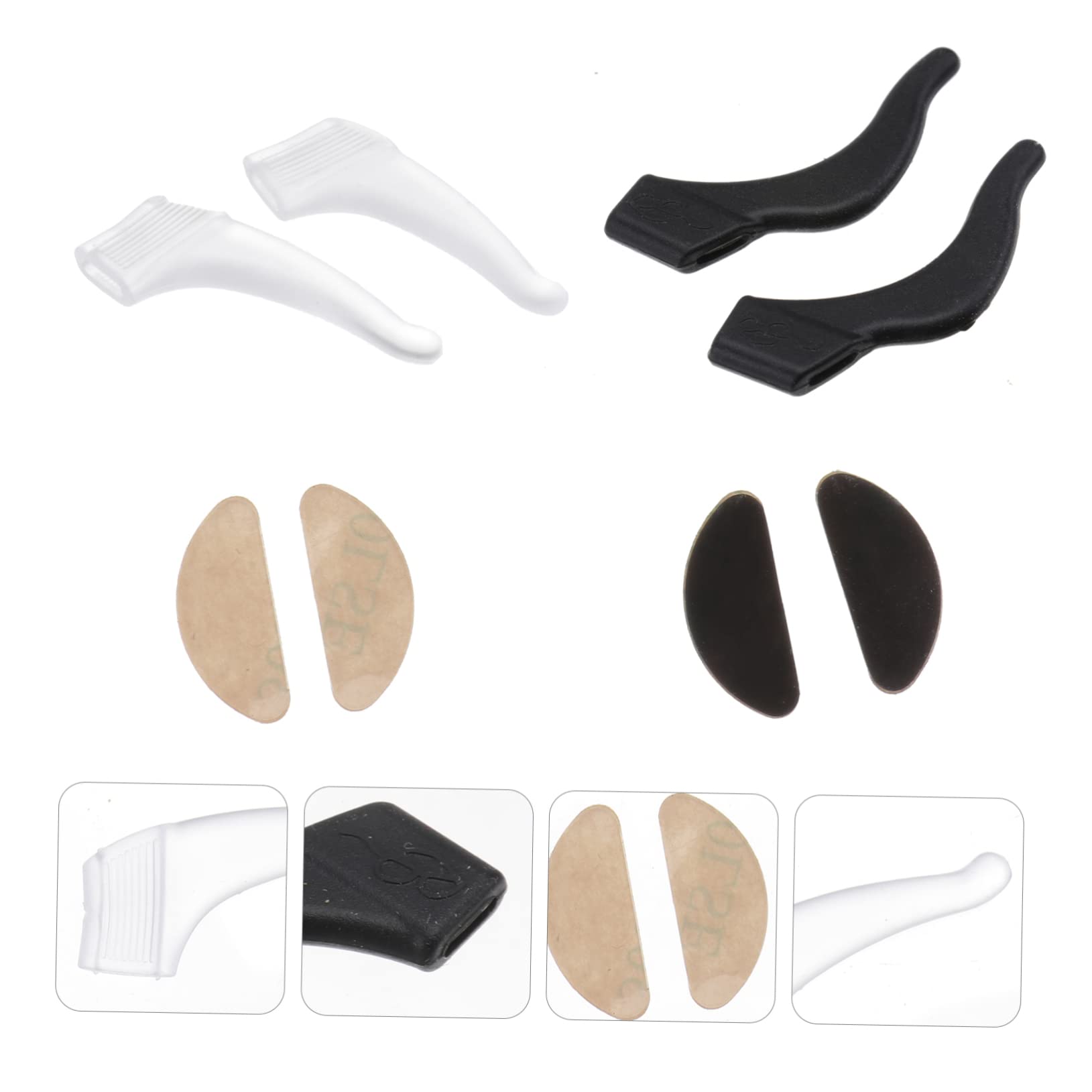 Beaupretty 3 Pairs Non-Slip Glasses Grips for Men - Comfortable Silicone Nose Pads with Air Chamber Foam - Trendy Eyewear Accessories for Reading, Working & Daily Use