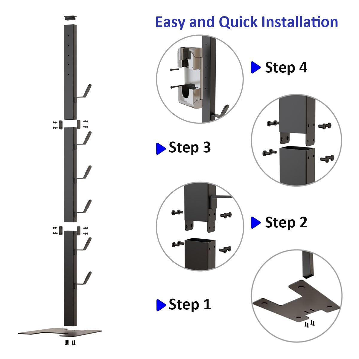 Dyson Vacuum Stand Storage Dock Holder - Compatible with V15, V11, V10, V8, V7, V6 Cordless Vacuum Cleaners & Accessories | Wall Mount Organizer for Home Cleaning Tools