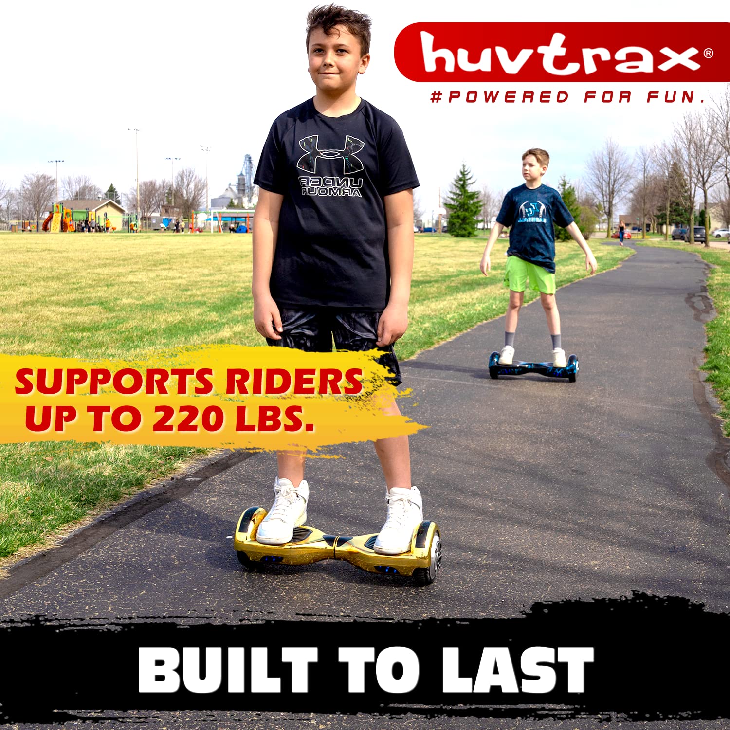 Rainbow Chrome Hoverboard - 2X Battery Life & Durable Aluminum Wheels for Kids & Adults (Up to 220lbs) | Bluetooth, LED Lights, Carrying Bag Included | Perfect for Commuting, Gifts & Outdoor Fun