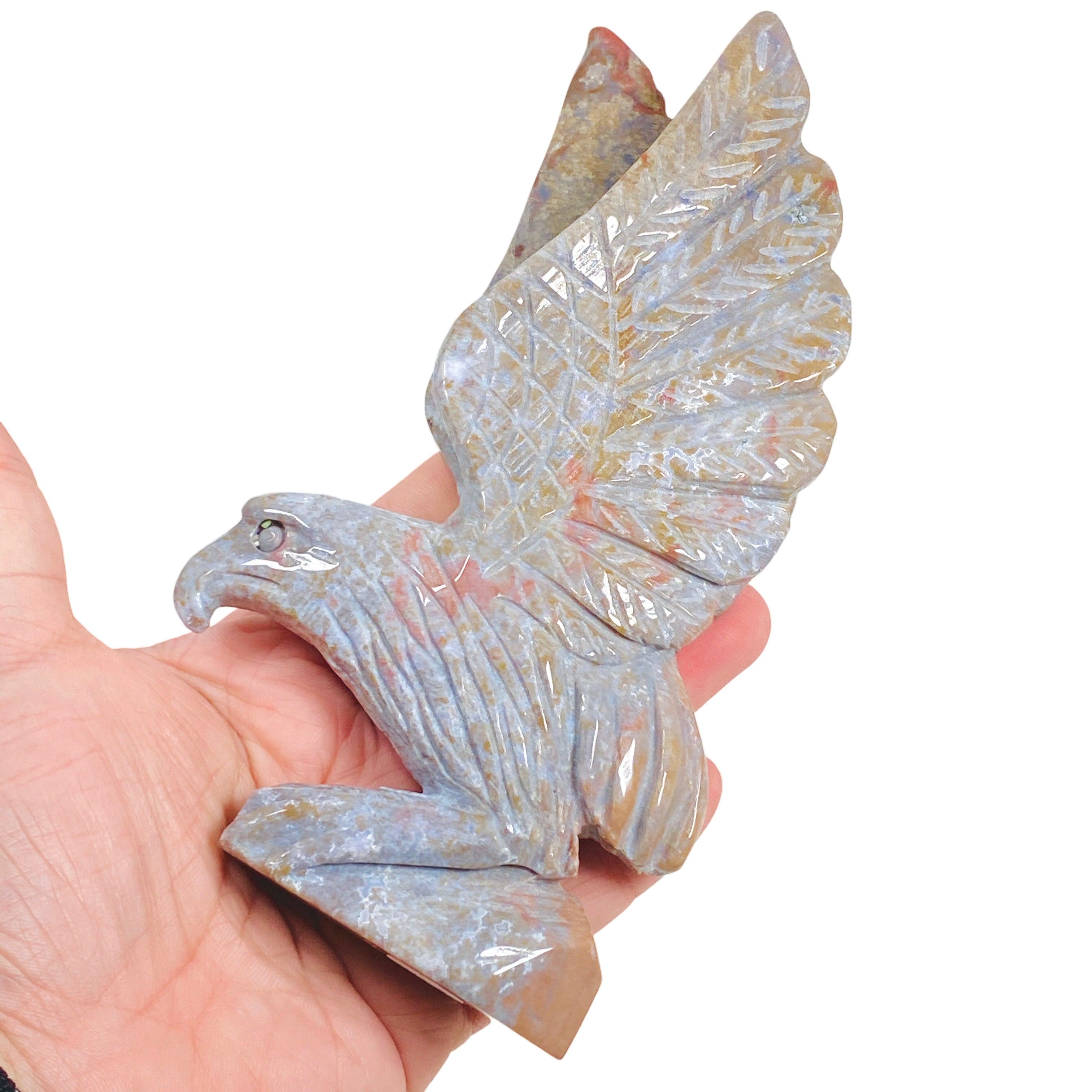 Vibrant Moss Agate Eagle Pendant - Handcrafted Jewelry for Spiritual Protection & Nature Lovers | Perfect for Meditation, Gift Giving & Boho Fashion