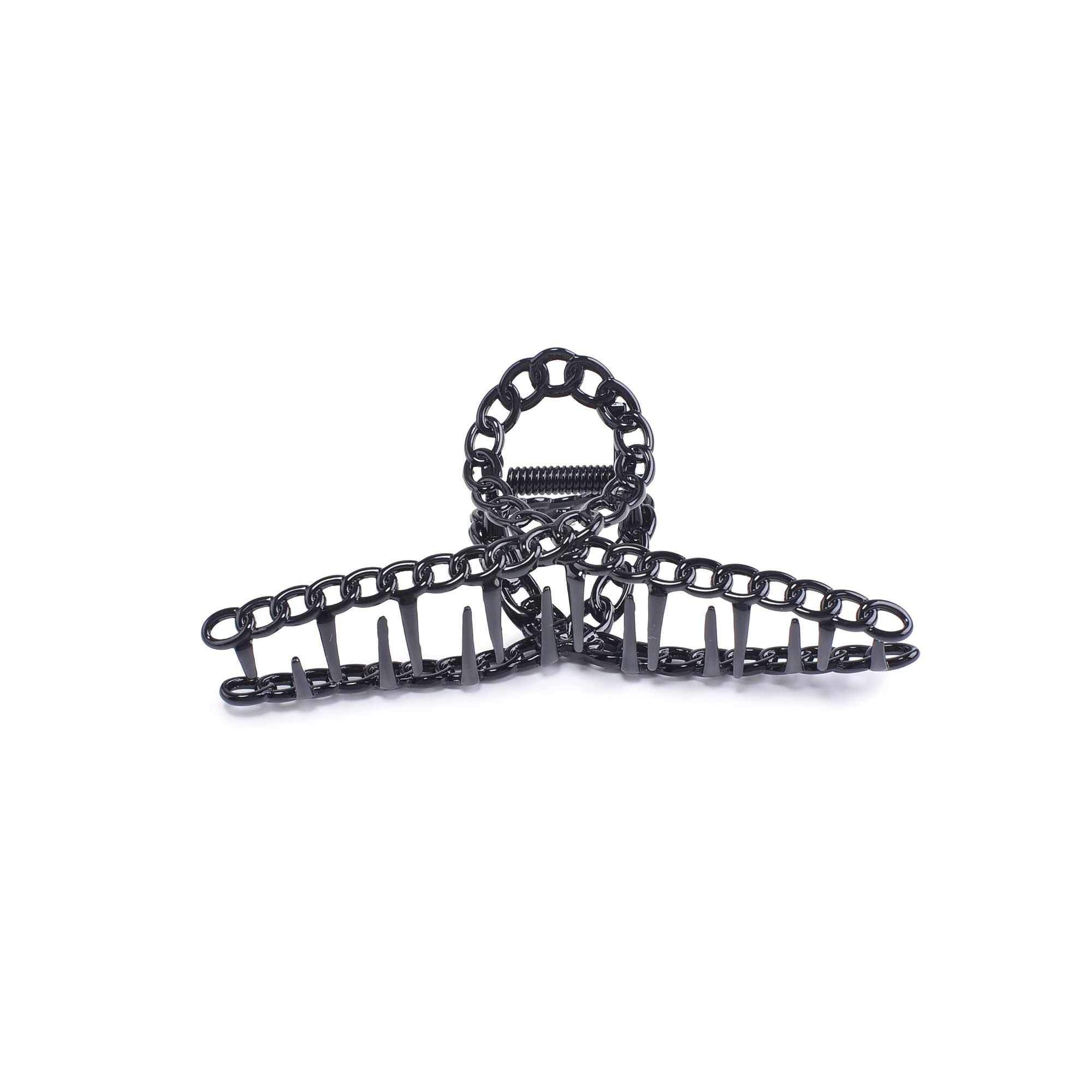 Stylish Chain Detail Hair Claw Clip - Non-Slip Hair Accessory for Women & Girls | Perfect for Ponytails, Buns & Updos - Great for Work, Parties & Everyday Use