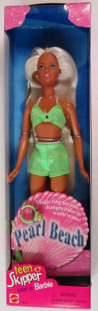 Mattel Barbie Teen Skipper Pearl Beach 1997 Collectible Doll - Vintage 90s Fashion Doll for Display, Collection & Play