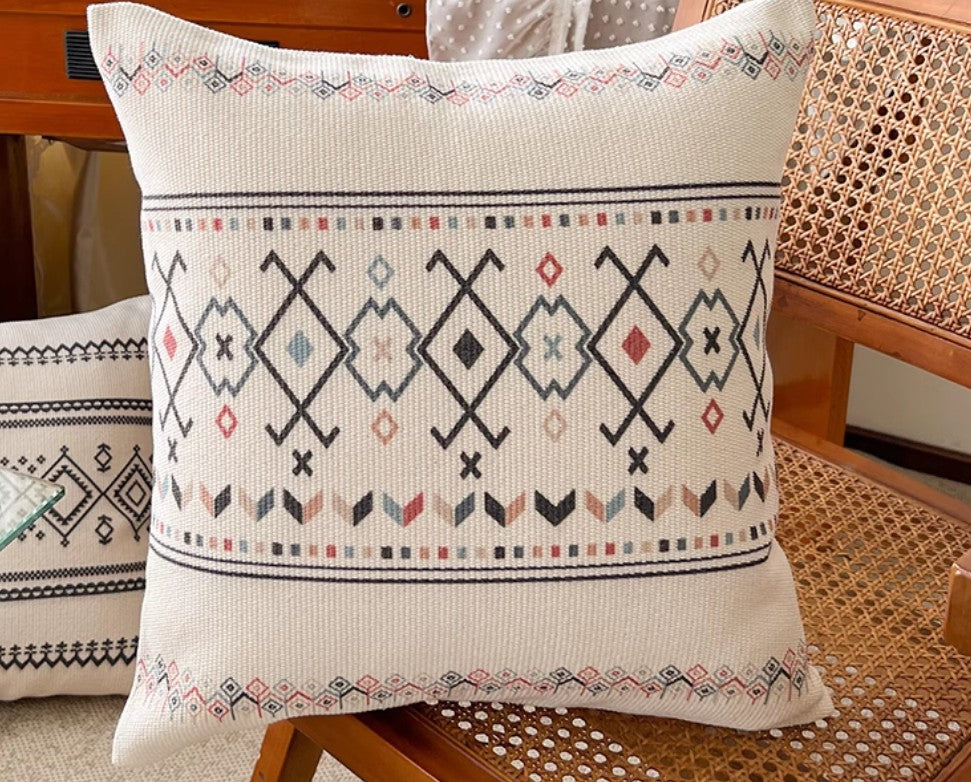 Bohemian Geometric Modern Decorative Throw Pillows - 18x18 Inch Square Cushion Covers for Sofa, Couch & Dining Room - Stylish Home Decor Accent Pillows for Living Room, Bedroom and Office