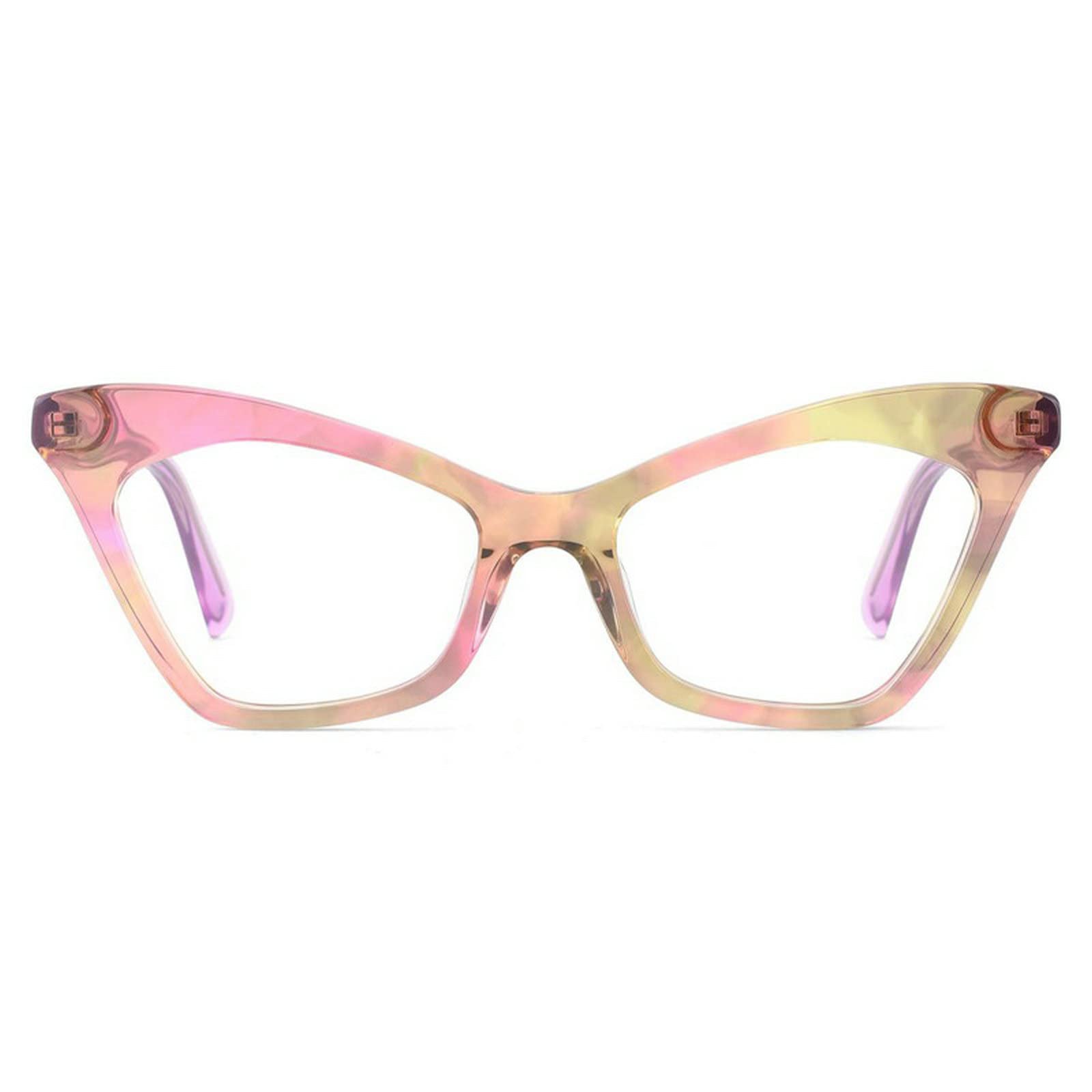 Stylish Lightweight Acetate Cat Eye Reading Glasses for Women - Blue Light Blocking Computer Glasses | Perfect for Office Work, Screen Time & Fashion Accessories