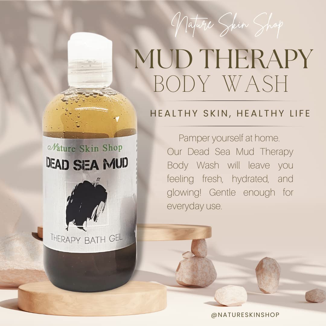 Dead Sea Mud Therapy Body Wash - Deep Cleansing & Detoxifying for Smooth Skin | Hydrating & Nourishing Shower Gel for Dry & Sensitive Skin - Perfect for Spa, Relaxation & Daily Skincare Routine