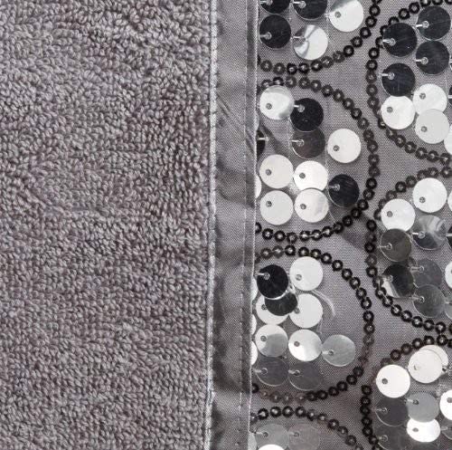 Zahari Home Sinatra Modern 3-Piece Bathroom Towel Set - Soft, Plush & Highly Absorbent Luxury Towels (Bath, Hand & Wash Towels) - Contemporary Decor with Bling Silver Accents - Perfect for Spa, Guest Bathrooms & Upscale Home Decor
