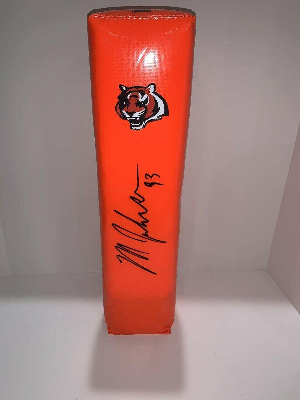 Authentic Michael Johnson Signed Cincinnati Bengals Touchdown Pylon Football - NFL Autographed Collectible for Fans & Memorabilia Enthusiasts | Perfect for Display, Gifts, and Sports Collections
