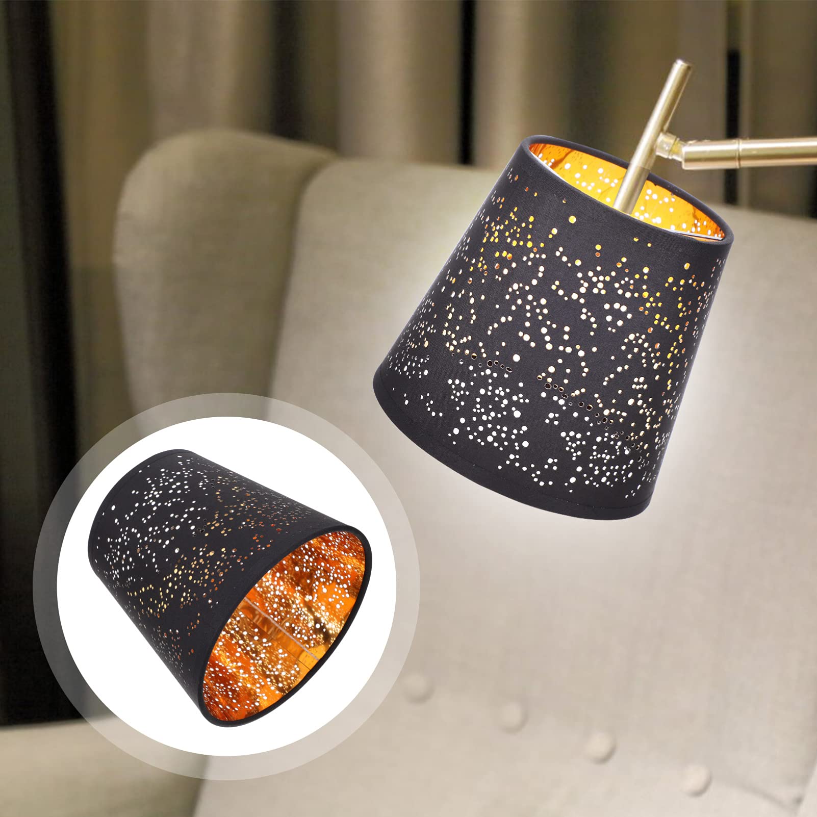 Premium OSALADI Linen Fabric Lampshade - Replacement Chandelier Shade, Wall Candelabra Light Cover for Living Room, Bedroom & Dining Room Decor