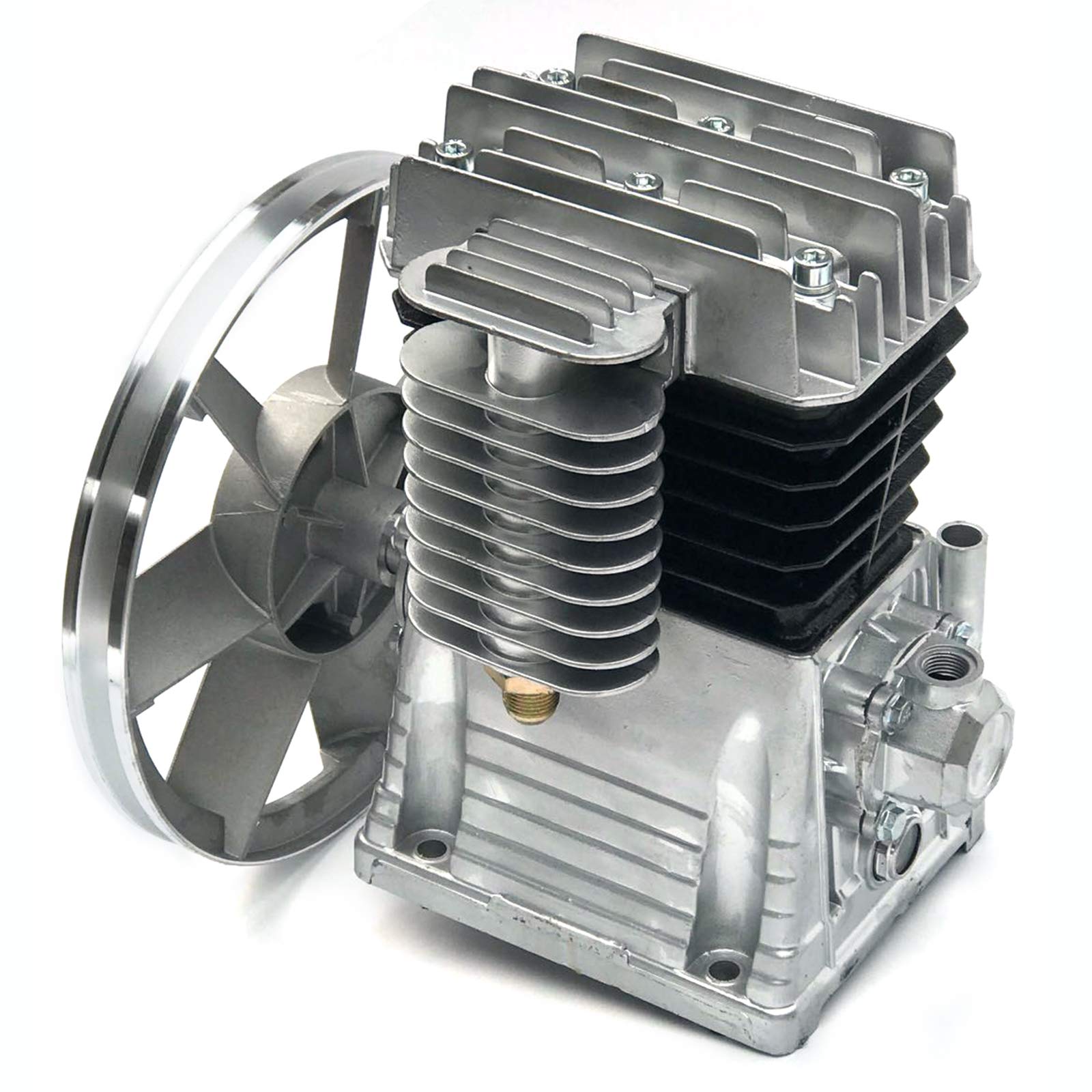 3HP 8.8CFM Single Stage Twin Cylinder Air Compressor Pump - Aluminum Head Piston Style Splash Lubrication for DIY, Auto Repair & Industrial Use