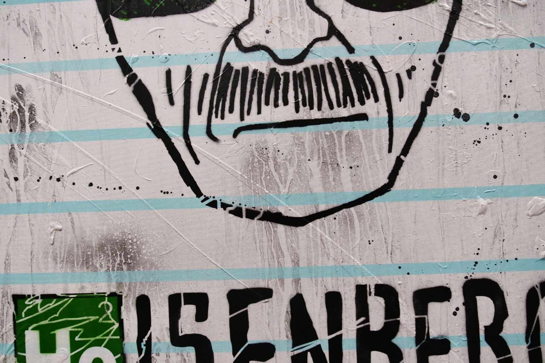 Heisenberg Textured Urban Pop Art Painting - 140cm x 100cm Modern Canvas Wall Decor for Living Room, Bedroom & Office | Inspired by Breaking Bad TV Show