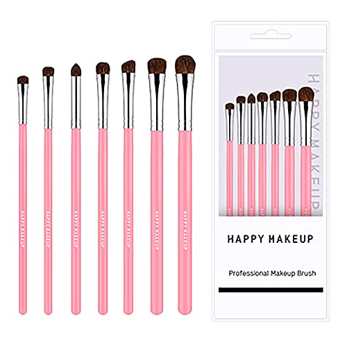Keepfit 7-Piece Professional Eye Makeup Brush Set - Soft Synthetic Eyeshadow Blending Brushes for Eyeshadow, Eyeliner, Crease & Eyebrow - Vegan Makeup Tools for Perfect Eye Makeup Application at Home or Salon