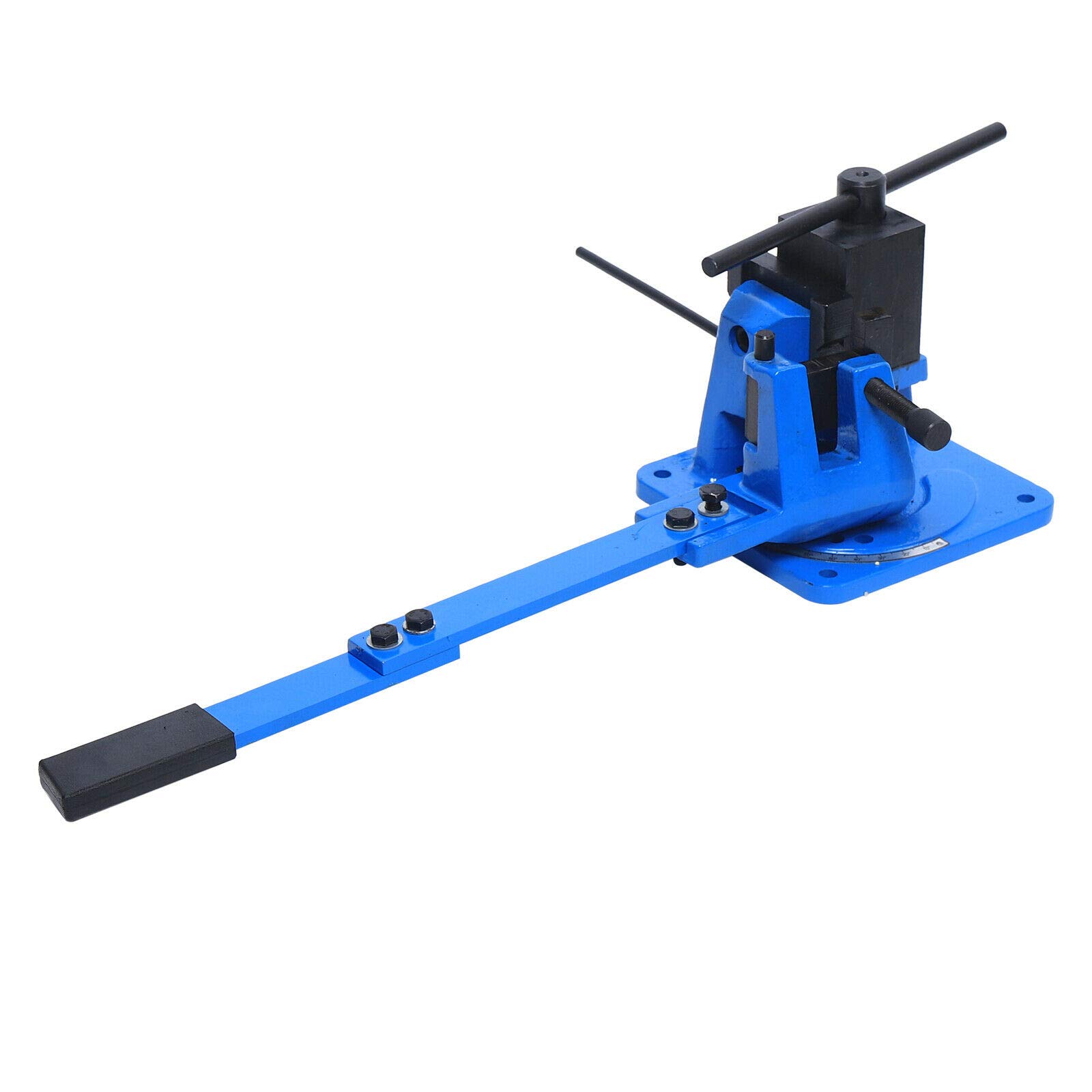 Gdrasuya10 Manual Metal Bender Tool - Heavy Duty Cast Steel Rod Bender for Flat, Round, Square & Angle Steel - Universal Bending Machine for DIY Projects, Metalworking & Home Repairs (Blue)