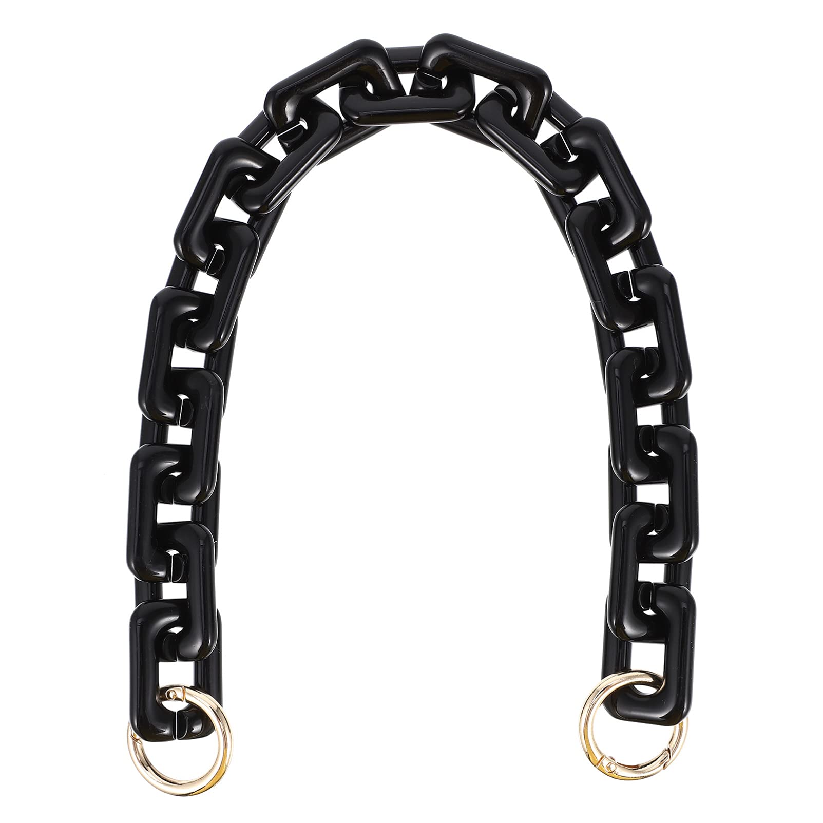 Chunky Black Acrylic Bag Strap - Adjustable Purse Handle for Handbags, Totes & Crossbody Bags | DIY Handbag Making Accessory & Fashion Decoration | Perfect for Everyday Use, Parties & Gift Giving