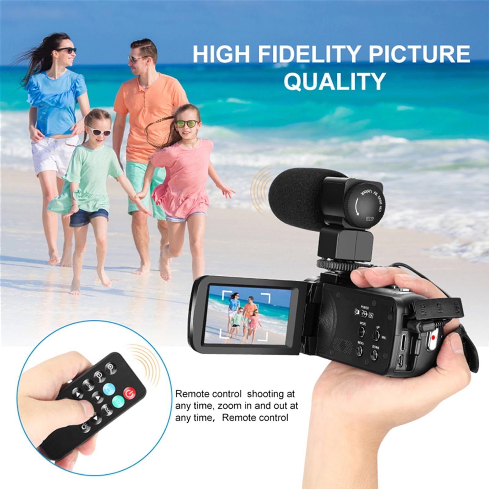 NMBHUS 2.7K HD Digital Video Recorder - Portable WiFi Web Camera for Home Security, Outdoor Surveillance, Vlogging & Live Streaming (No SD Card Included) - Perfect for Baby Monitoring, Pet Watching and Travel Adventures