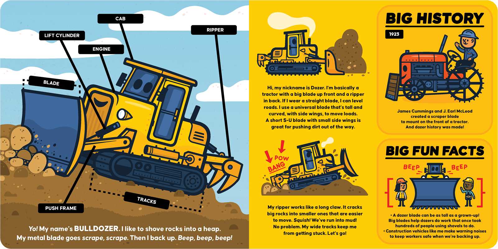 Big Stuff Dozer, Excavator, Mixer & More! - Construction Vehicle Toy Book for Kids | Perfect for Playtime, Learning & Construction-Themed Birthday Gifts