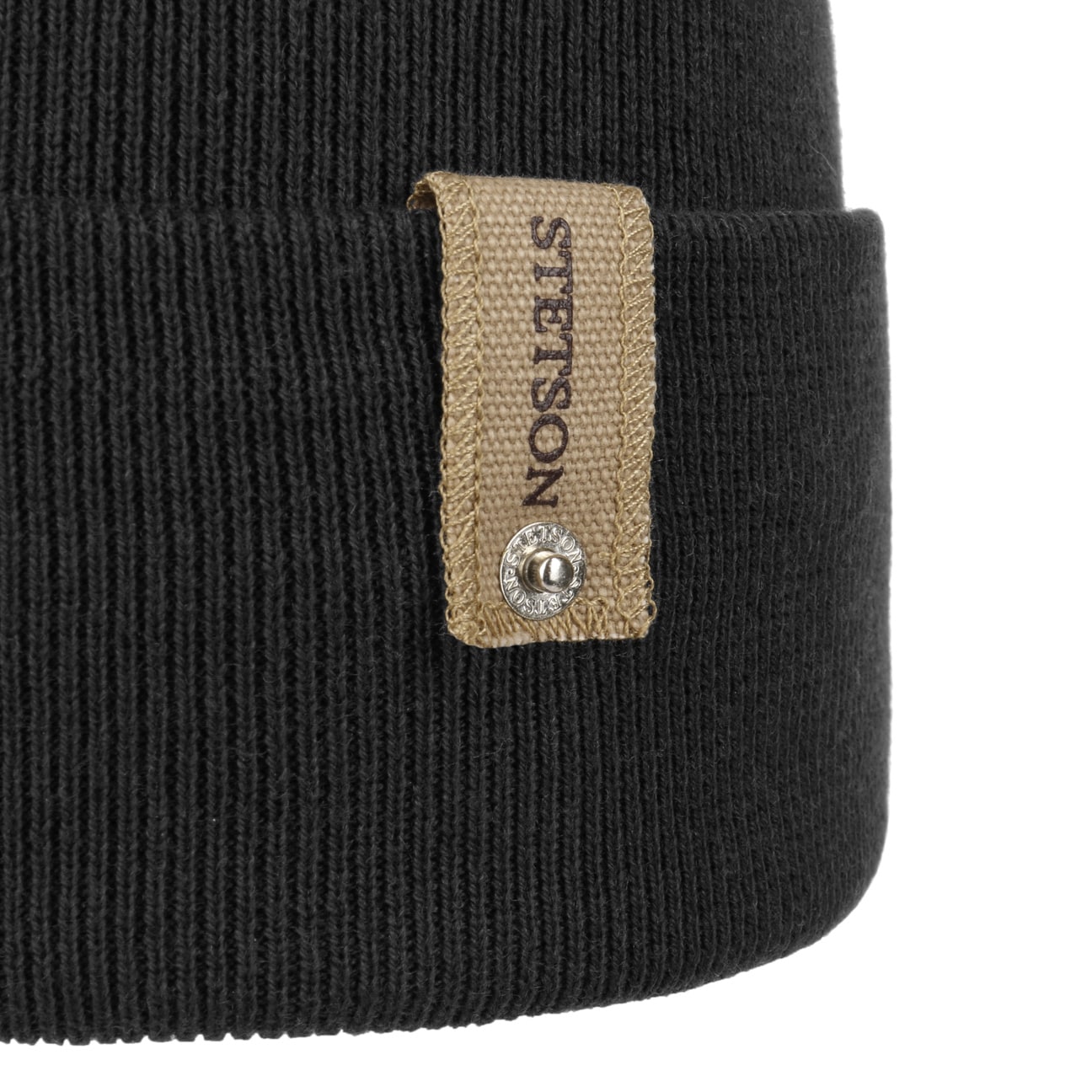 Stetson Organic Cotton Merino Wool Beanie with Foldable Cuff - Warm Winter Hat for Men & Women - Perfect for Skiing, Hiking, and Cold Weather Activities