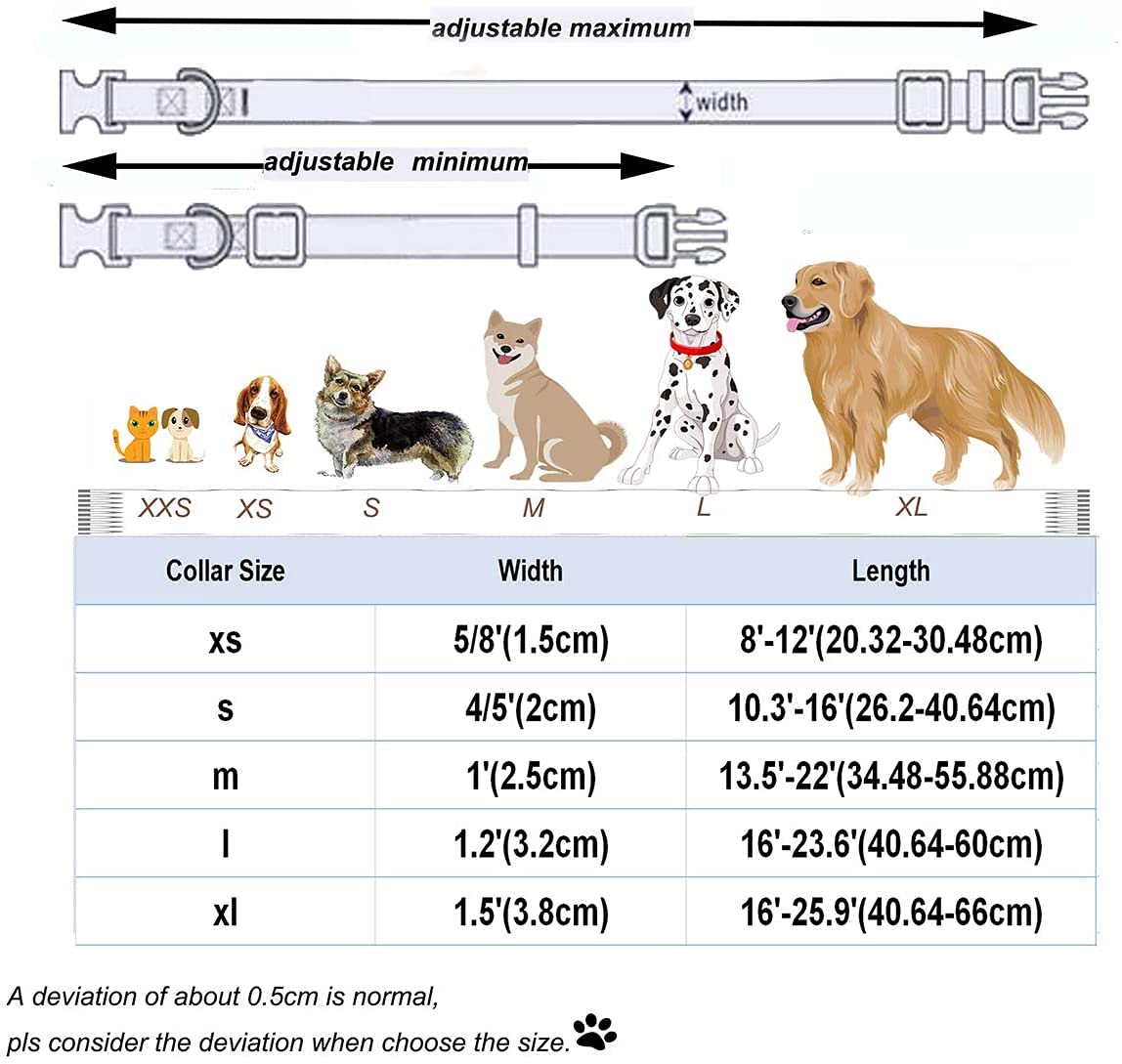 DOGWONG Adjustable Cotton Dog Collar with Floral Print & Bow - Heavy Duty Pet Collar for Small, Medium & Large Dogs - Perfect for Daily Walks, Training & Fashion Accessories