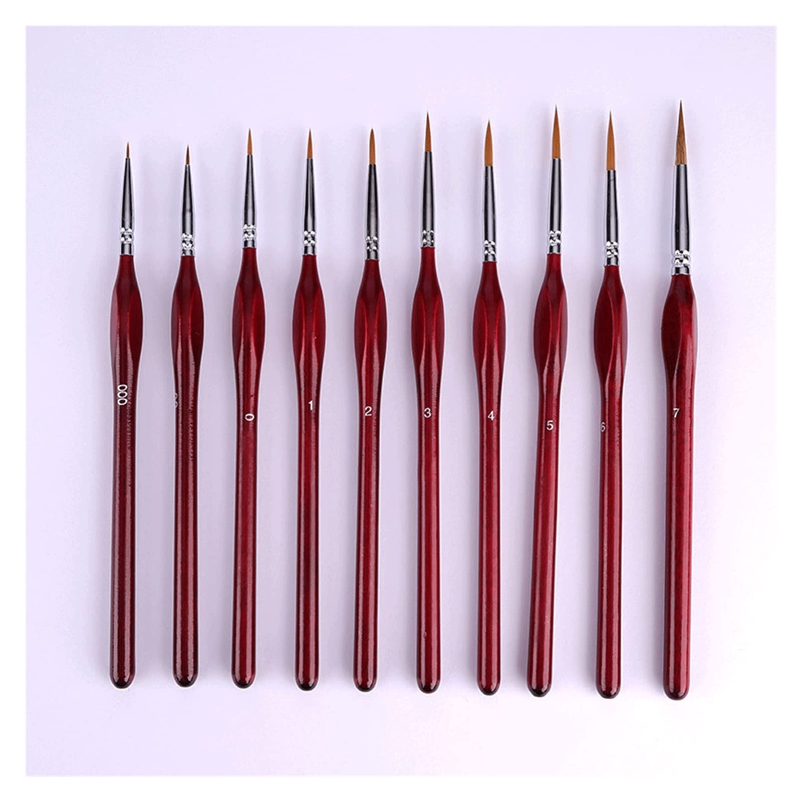 ZLDGYG Nylon Triangle Rod Hook Line Pen - Professional Art Painting Stroke Edge Hook Pen & Detail Oil Brush (Set A) - Perfect for Canvas Painting, Calligraphy & Fine Art Detailing