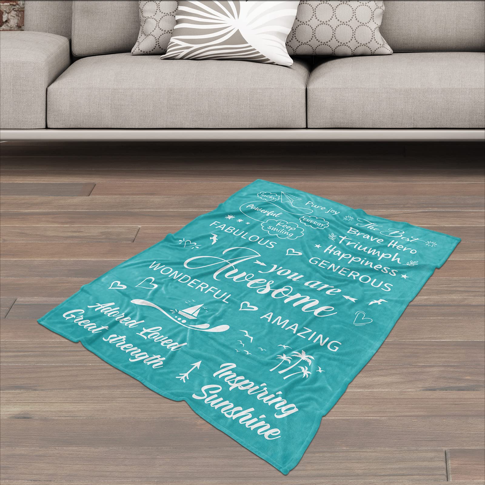 Get Well Soon Gifts for Women & Men - Soft Hugs Throw Blanket - Perfect for Mother's Day, Birthday, Friends - Cozy Comfort for Recovery, Relaxation & Home Decor