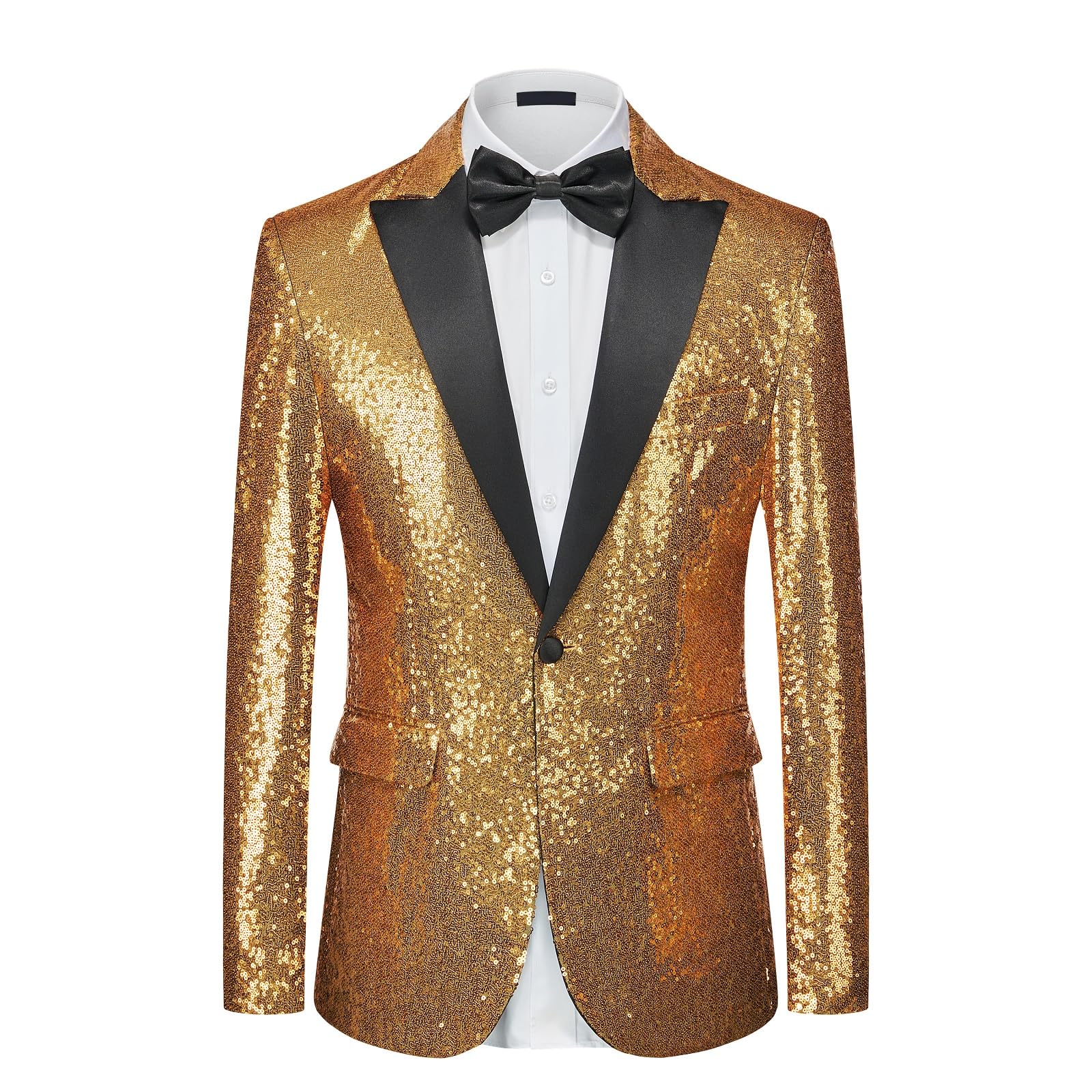 Men's Sequin Blazer One Button Tuxedo Suit Jacket for Wedding, Prom, Party & Festival - Elegant Formal Wear for Special Occasions