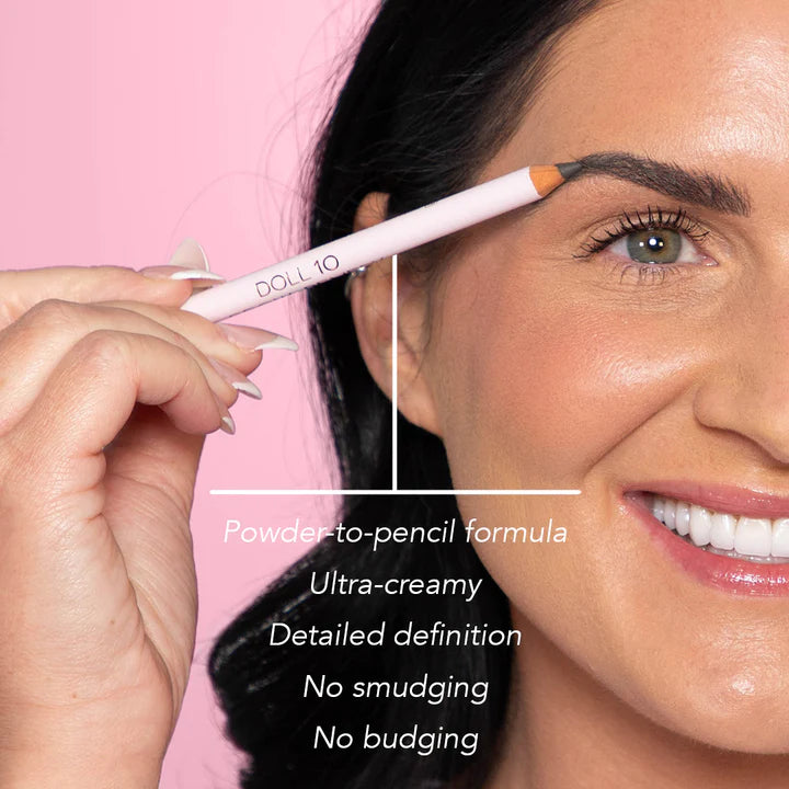 Doll 10 Brow Remedy Precision Powder Pencil - Waterproof Eyebrow Pencil for Natural Looking Brows - Perfect for Everyday Makeup & Professional Use