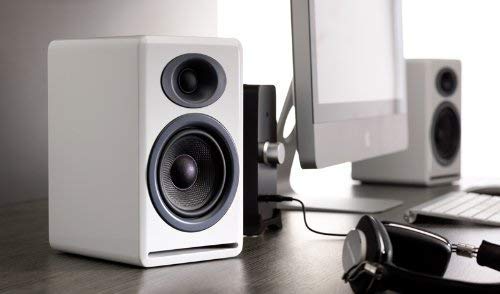Audioengine P4 Passive Bookshelf Speakers - High-Performance 2-Way Home Stereo & Desktop Speakers (White) | Perfect for Home Theater, Music Listening & Office Setup