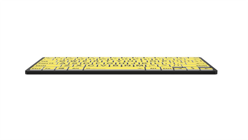 Wireless Bluetooth Mini Keyboard with Large Print Letters - Perfect for PC, Laptop, Tablet & Smart TV (Ideal for Low Vision Users & Elderly)