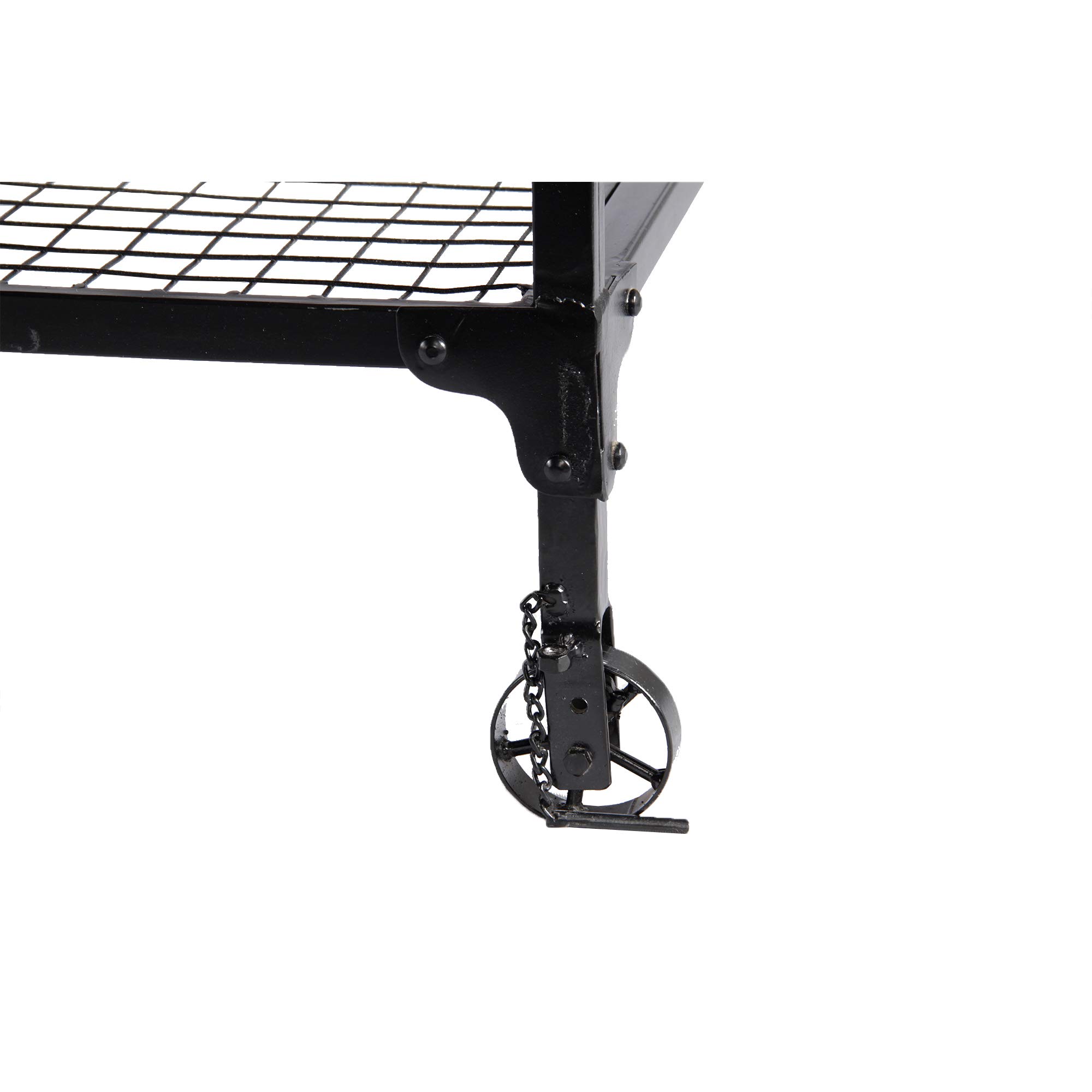 Industrial Wood and Metal Desk with Two Bottom Shelves - Brown & Black Home Office Furniture for Study, Work, or Gaming Station