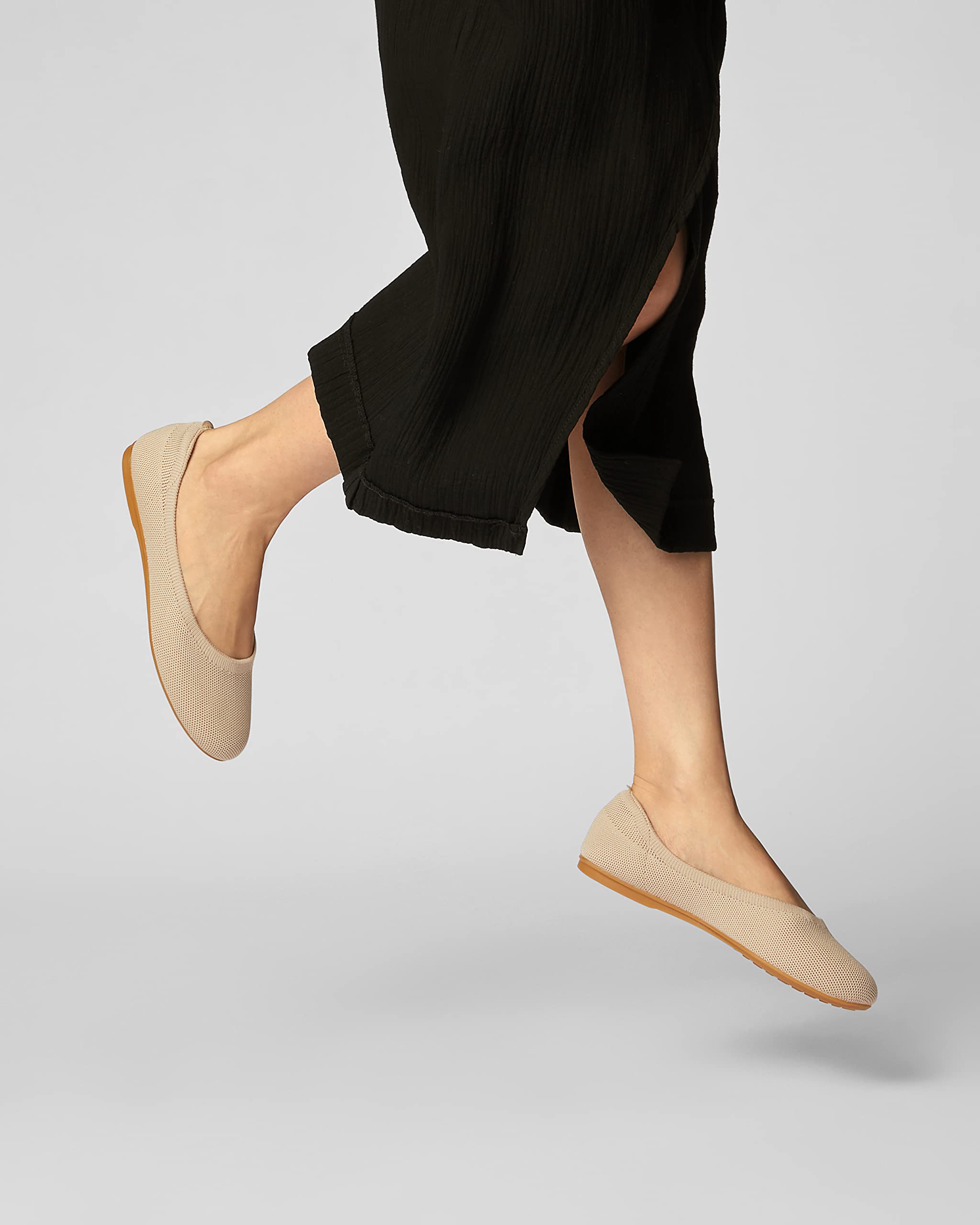 Arromic Women's Washable Knit Ballet Flats - Comfortable Round Toe Slip-On Shoes with Heel Cushions for Business Casual, Office, Work & Wedding | Soft Dressy Flats for Everyday Wear, Travel & Professional Occasions