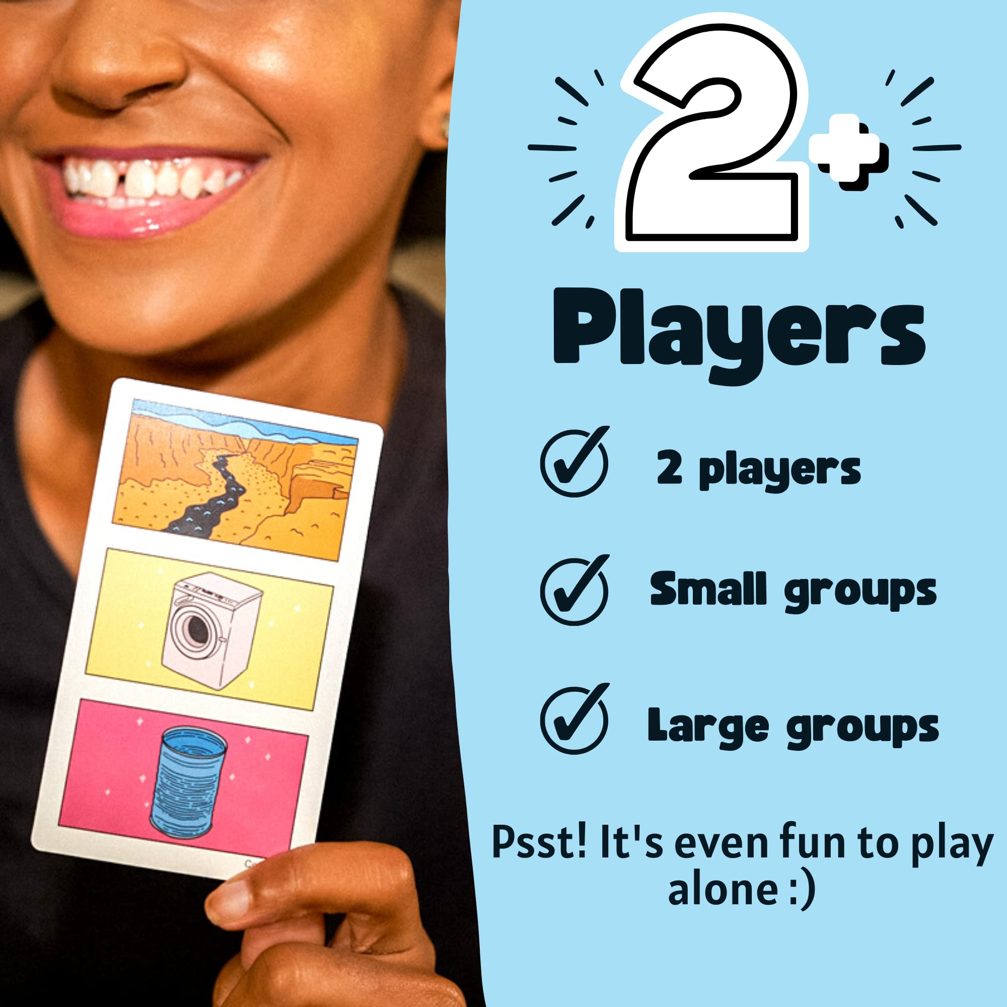 OFF TOPIC Get The Picture Card Game - Fun Family Word Puzzle Party Game for 2+ Players | Perfect for Game Nights, Family Gatherings & Icebreaker Activities