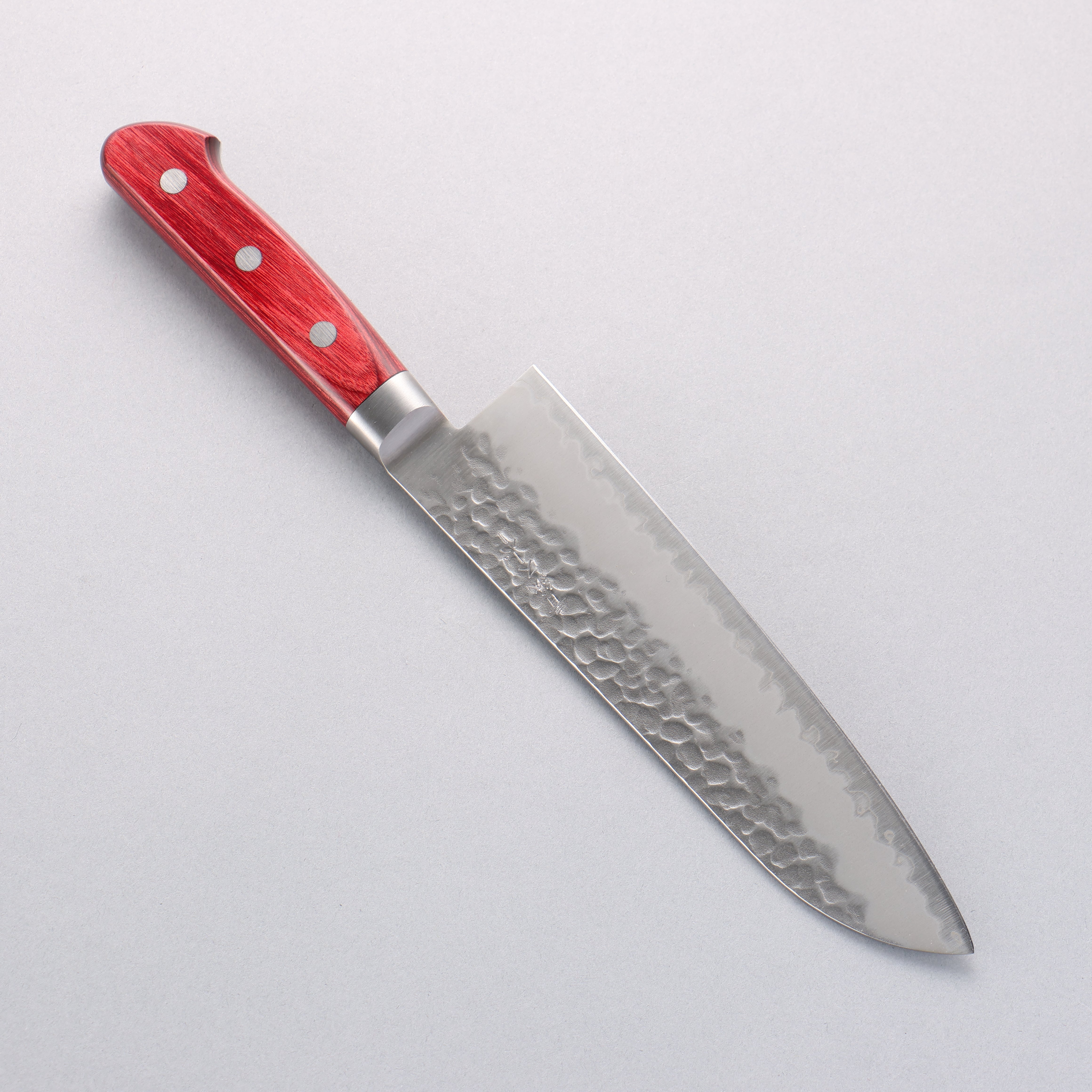 Seisuke Blue Super Hammered Gyuto 180mm Japanese Chef Knife with Red Pakka Wood Handle - Perfect for Sushi, Meat Cutting & Professional Kitchen Use