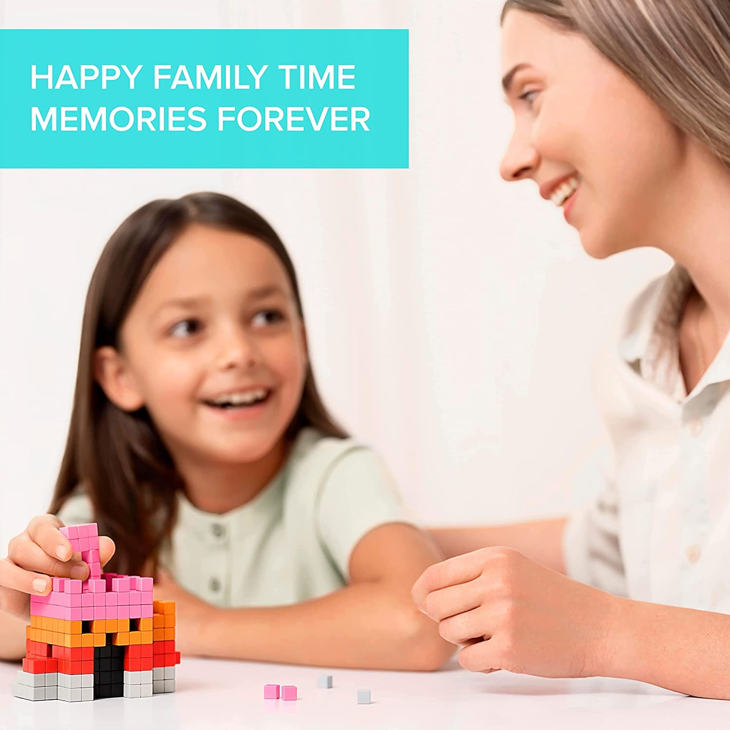 PIXIO Lava - 60pcs Magnetic Building Blocks for Kids Ages 6+, Pixel Art Style Creative STEM Toys with Free App, 5/16