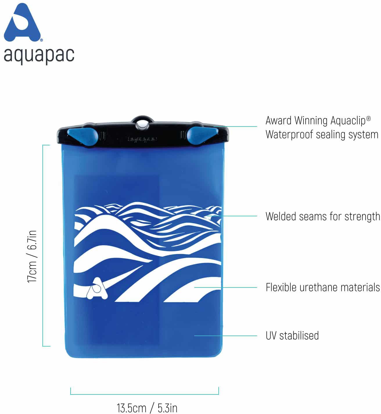 Aquapac Waterproof Belt Case - Secure & Hands-Free Phone Holder for Running, Hiking & Outdoor Activities