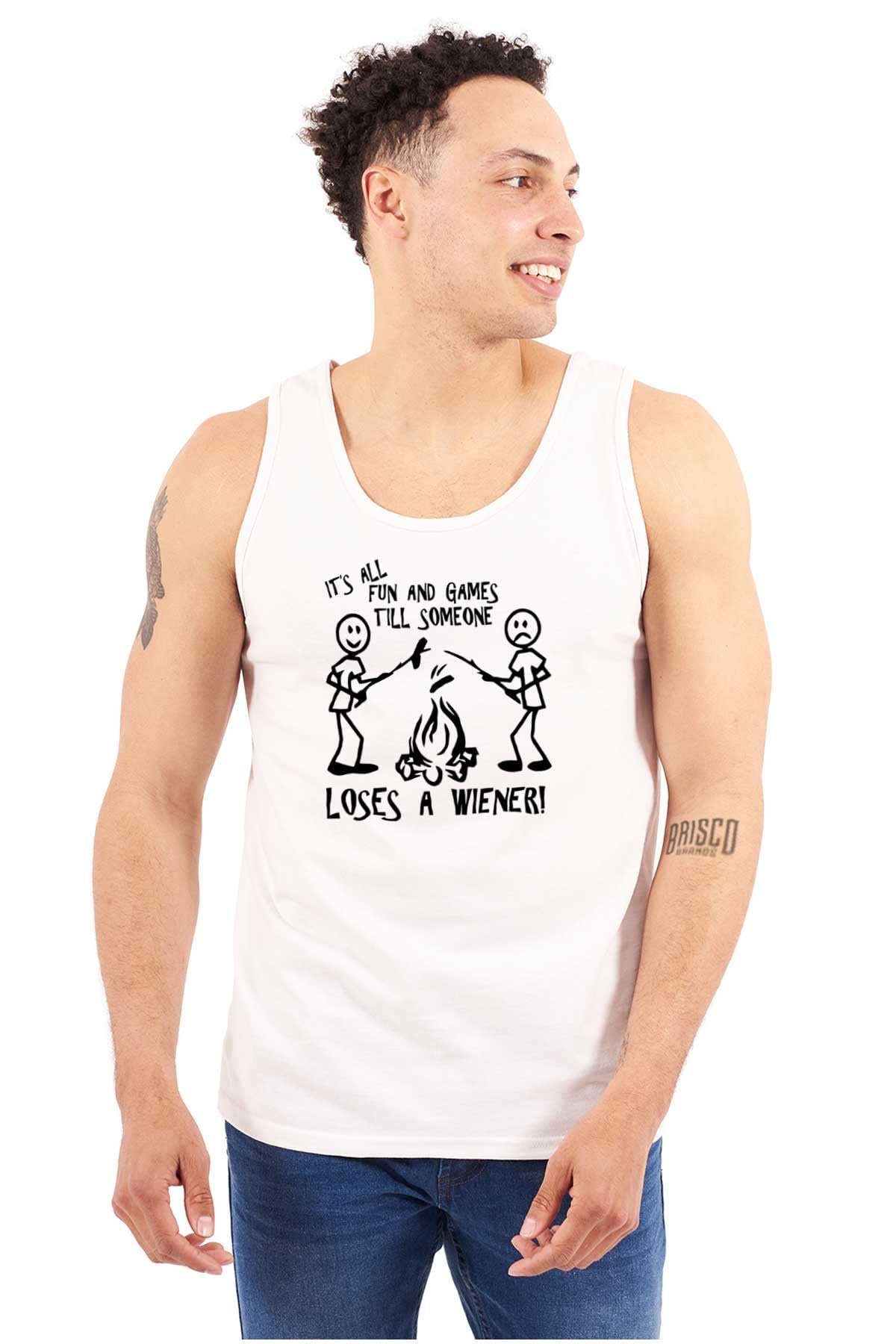 Funny Wiener Dog Tank Top for Men - Sleeveless Graphic Tee for Casual Wear, Parties & Gifts