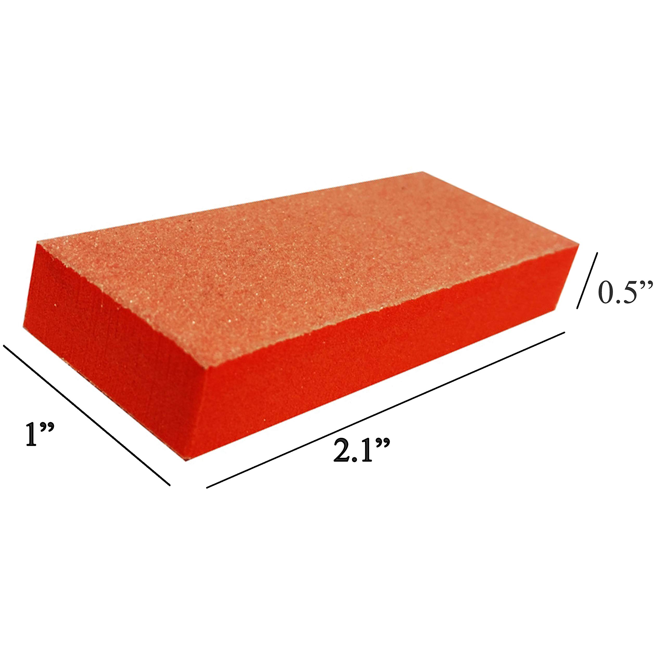 PrettyClaw | 25pc Mini Disposable Nail Buffer Blocks - 80/80 Grit Buffing & Sanding Nail Files - 2 Sided Orange/White for Professional Manicure & Nail Care - Perfect for Home, Salon & Travel Use