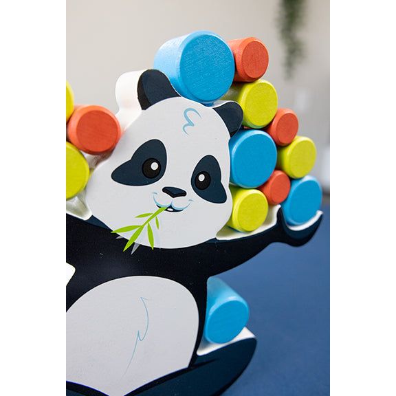 BoomBoom the Balancing Panda - Fun Wooden Stacking Toy for Kids Ages 3+ | Montessori Learning Game for Fine Motor Skills | Perfect for Family Game Night & Preschool Classroom Activities