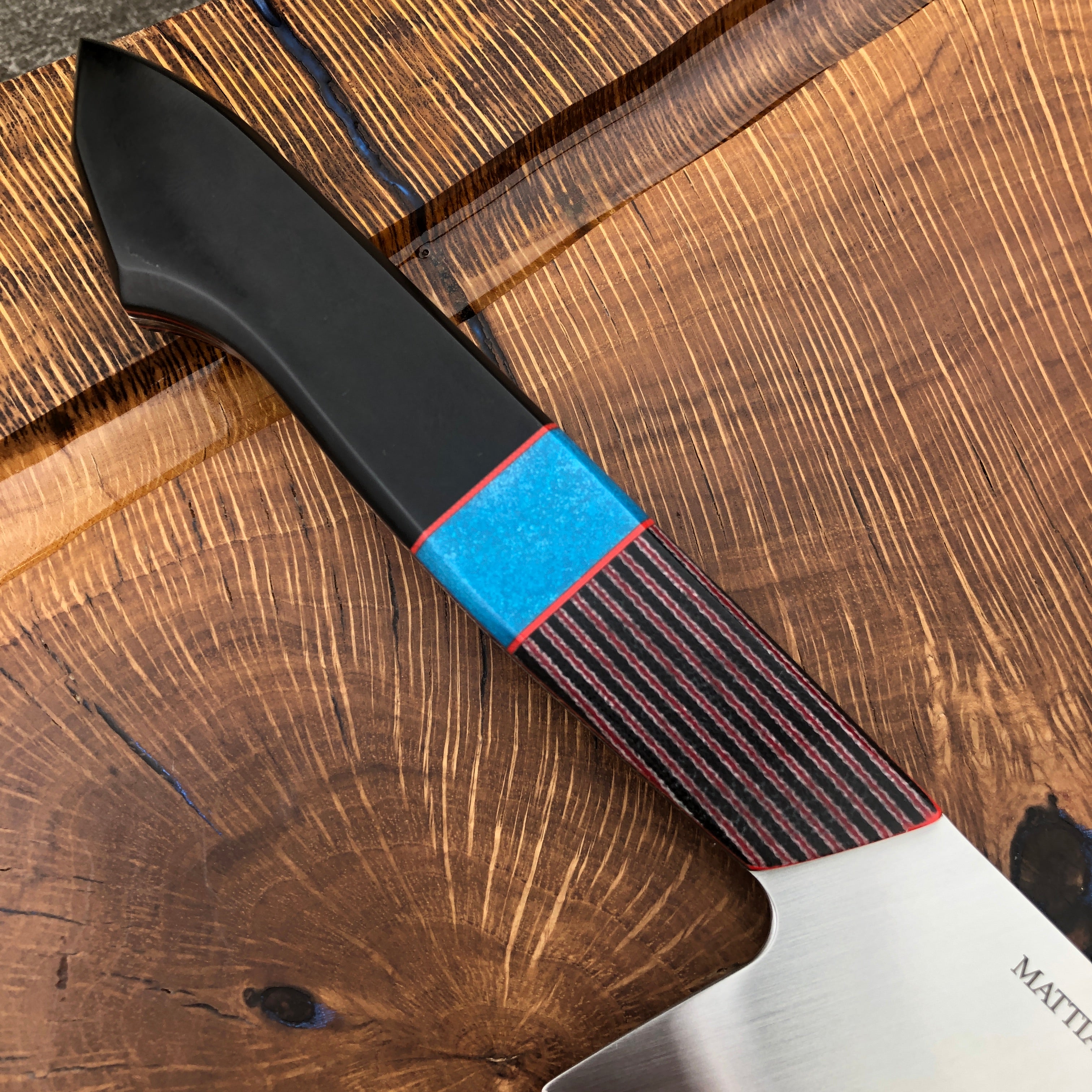 Premium Mattia Borrani 8-Inch Chef Knife - High Carbon Stainless Steel Blade, Ergonomic Handle for Professional Chefs & Home Cooking - Perfect for Slicing, Dicing & Chopping Vegetables, Meat & Herbs