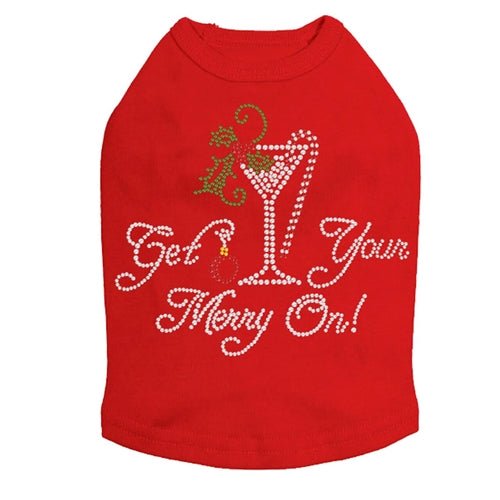 Christmas Martini Dog Tank Top - Festive Holiday Pet Apparel in Multiple Colors - Perfect for Christmas Parties & Pet Photos