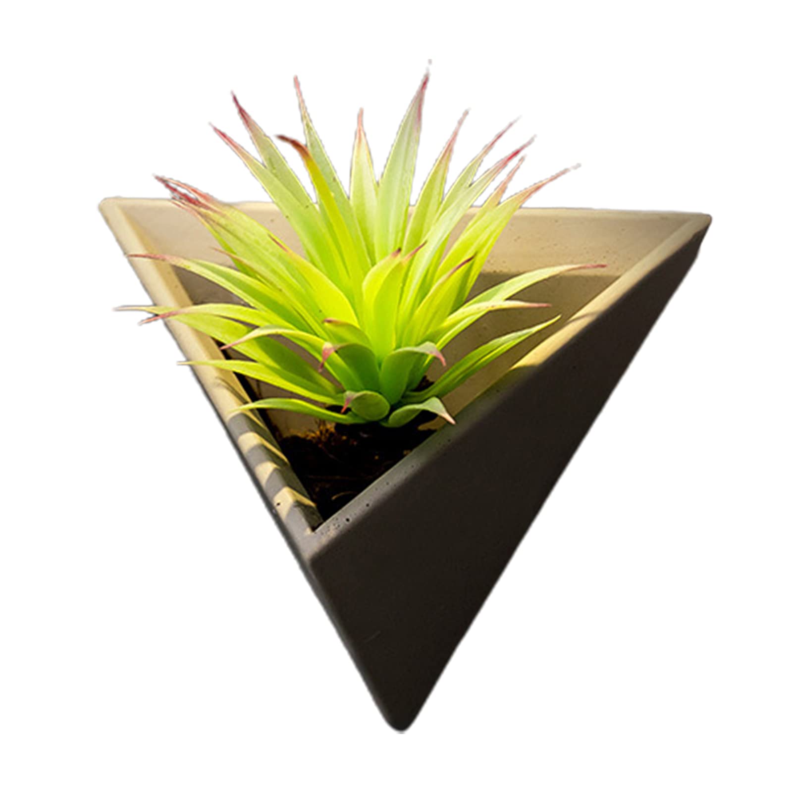Retro Triangle Wall Hanging Planter Basket - Indoor/Outdoor Cement Flower Pot for Plants, Succulents & Home Decor - Perfect for Patio, Balcony, and Living Room Decoration