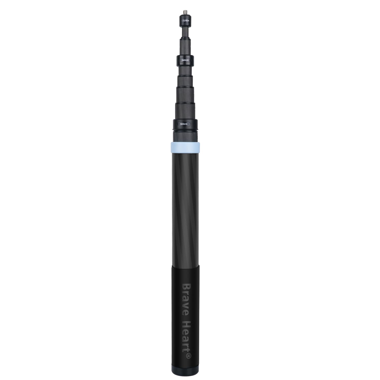 3M 9.8ft Extended Edition True Carbon Fiber Selfie Stick for Insta360 X4/X3/X2/ONE R/ONE X Action Camera - Lightweight & Durable Tripod Monopod for Vlogging, Travel & Outdoor Adventures (Blue)