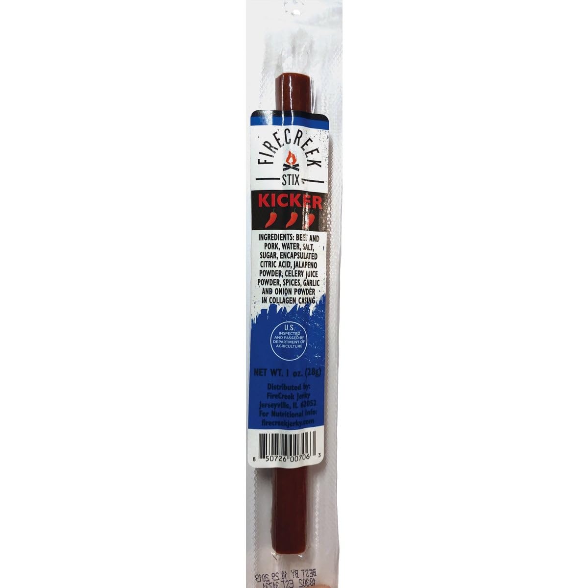 Firecreek Kicker Spicy Beef Jerky Sticks - 20 Pack | All Natural, Keto, Paleo & Low Carb Snacks | MSG Free, Soy Free, Gluten Free | Perfect for Hiking, Camping & On-the-Go Protein Boost